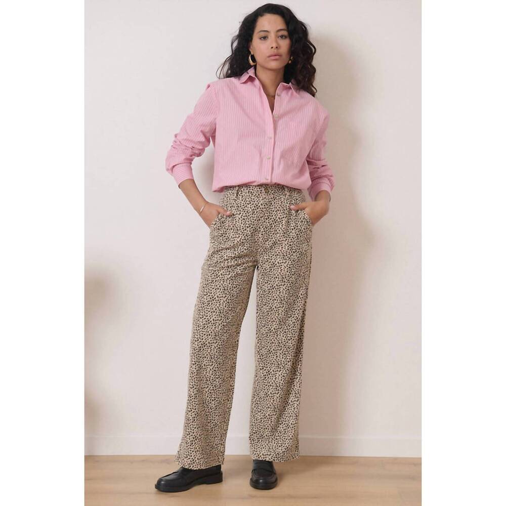 NEW GARANCE PARIS klaya velvet pants in cheetah